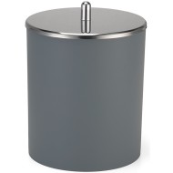 Lixeira 5 Litros Cinza Com Tampa Aço Inox